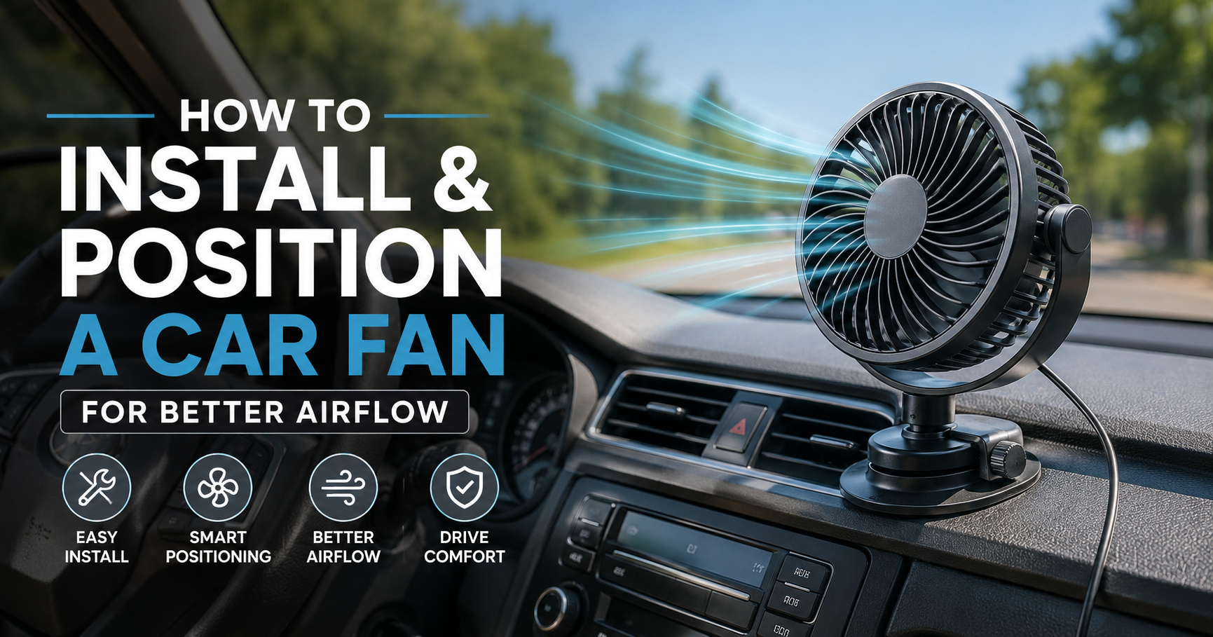 How to Install and Position a Car Fan for Better Airflow