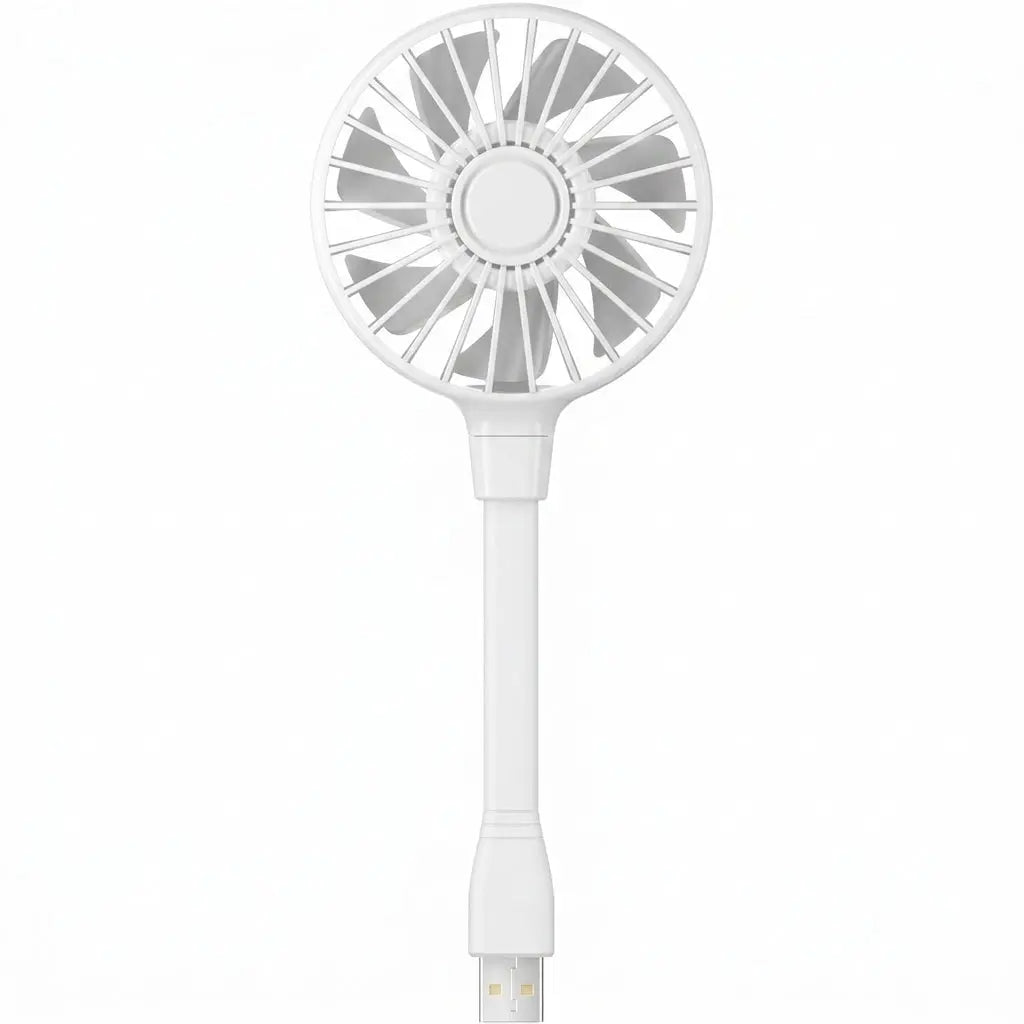 USB Mini Fan Flexible Gooseneck Clip On Desk Fan 3 Speed Quiet for Home Office White tilwbq