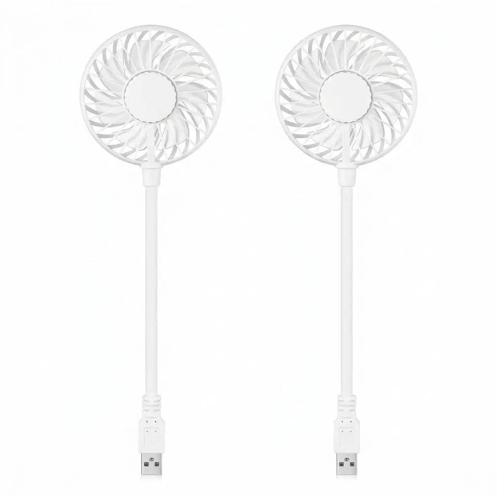 2 Pack USB Mini Gooseneck Fan 360 Degree Flexible Portable Fan for Laptop Power Bank Travel tilwbq