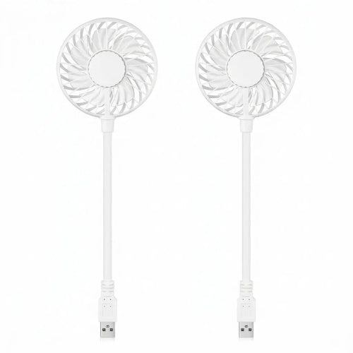 2 Pack USB Mini Gooseneck Fan 360 Degree Flexible Portable Fan for Laptop Power Bank Travel tilwbq