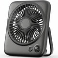 Rechargeable Portable Desk Fan 6.5 Inch 4000mAh 4 Speed LED Display Foldable Cordless tilwbq