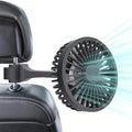 USB Car Fan for Rear Seat 3 Speed Clip Mount 61 Inch Cable for SUV RV Truck Black tilwbq