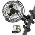 Magnetic Rechargeable Fan 10000mAh Battery 3 Speed LED Light for Golf Cart Outdoor Use tilwbq